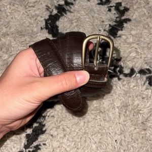 Brown leather belt